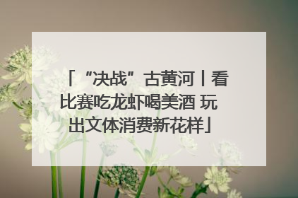 “决战”古黄河丨看比赛吃龙虾喝美酒 玩出文体消费新花样