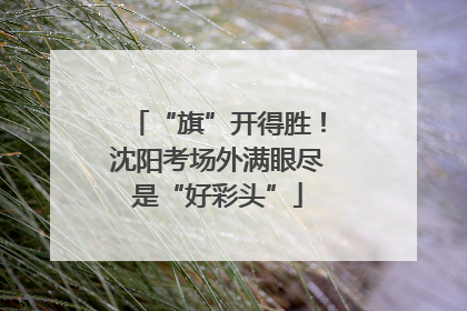 “旗”开得胜！沈阳考场外满眼尽是“好彩头”