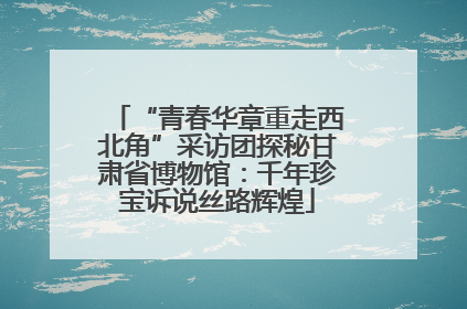 “青春华章重走西北角”采访团探秘甘肃省博物馆：千年珍宝诉说丝路辉煌