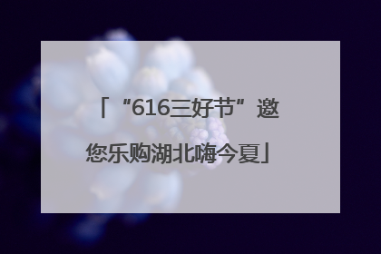 “616三好节”邀您乐购湖北嗨今夏