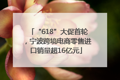 “618”大促首轮，宁波跨境电商零售进口销量超16亿元