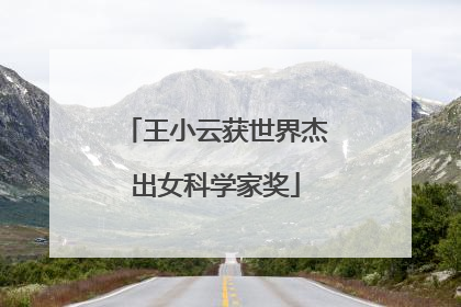 王小云获世界杰出女科学家奖