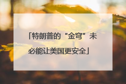 特朗普的“金穹”未必能让美国更安全