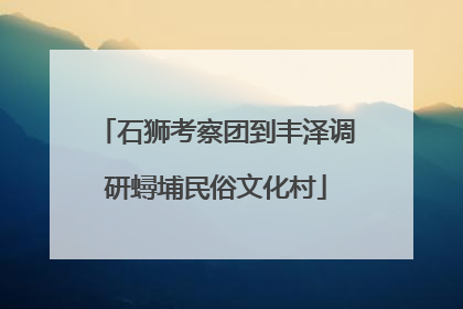 石狮考察团到丰泽调研蟳埔民俗文化村