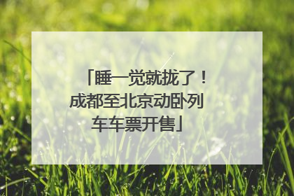 睡一觉就拢了！成都至北京动卧列车车票开售
