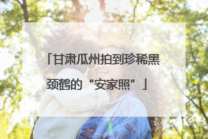 甘肃瓜州拍到珍稀黑颈鹤的“安家照”