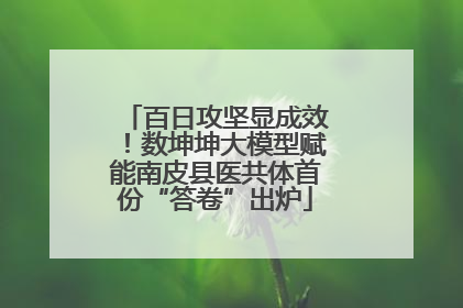 百日攻坚显成效！数坤坤大模型赋能南皮县医共体首份“答卷”出炉