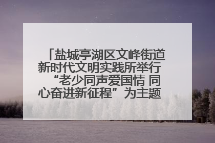 盐城亭湖区文峰街道新时代文明实践所举行“老少同声爱国情 同心奋进新征程”为主题的红色文化活动