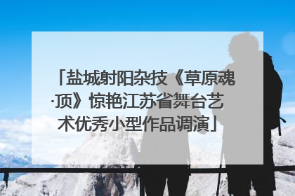 盐城射阳杂技《草原魂·顶》惊艳江苏省舞台艺术优秀小型作品调演