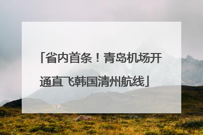 省内首条！青岛机场开通直飞韩国清州航线