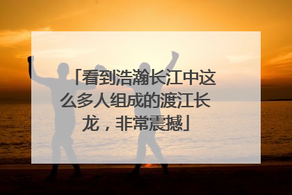看到浩瀚长江中这么多人组成的渡江长龙，非常震撼