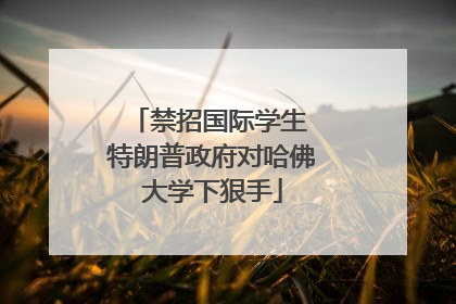 禁招国际学生 特朗普政府对哈佛大学下狠手