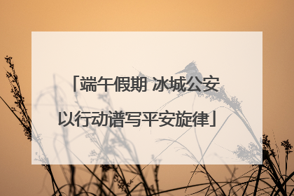端午假期 冰城公安以行动谱写平安旋律