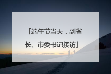 端午节当天，副省长、市委书记接访