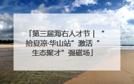 第三届海右人才节｜“拾夏凉·华山站”激活“生态聚才”强磁场