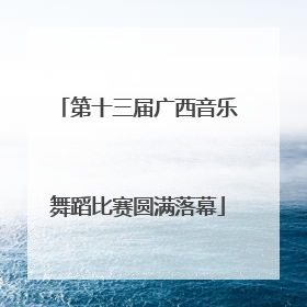 第十三届广西音乐舞蹈比赛圆满落幕