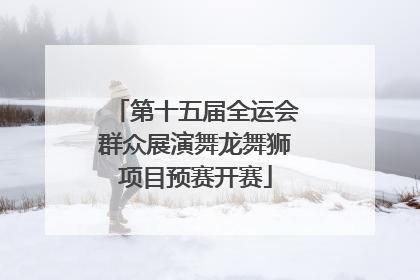 第十五届全运会群众展演舞龙舞狮项目预赛开赛