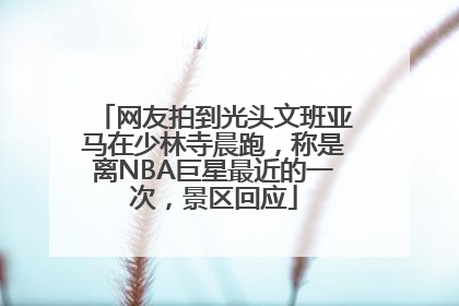 网友拍到光头文班亚马在少林寺晨跑，称是离NBA巨星最近的一次，景区回应