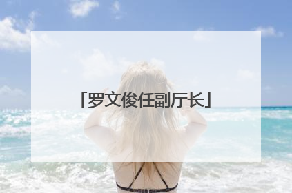 罗文俊任副厅长
