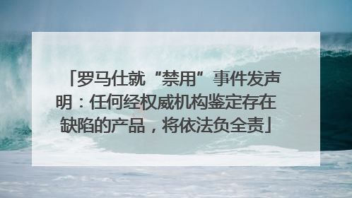 罗马仕就“禁用”事件发声明：任何经权威机构鉴定存在缺陷的产品，将依法负全责