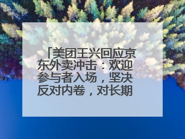 美团王兴回应京东外卖冲击：欢迎参与者入场，坚决反对内卷，对长期很有信心