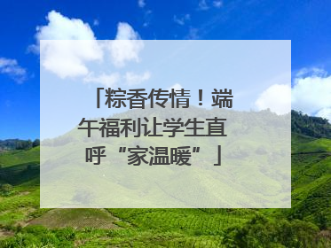 粽香传情！端午福利让学生直呼“家温暖”