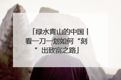 绿水青山的中国丨看一刀一划如何“刻”出致富之路