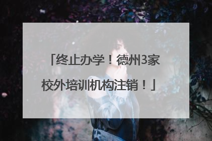 终止办学！德州3家校外培训机构注销！