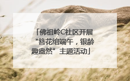 佛祖岭C社区开展“簪花绾端午，银龄趣盎然”主题活动