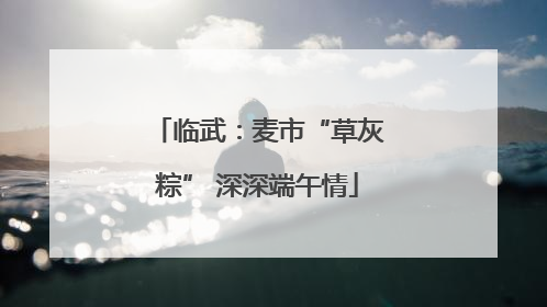 临武：麦市“草灰粽” 深深端午情