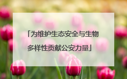 为维护生态安全与生物多样性贡献公安力量