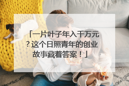 一片叶子年入千万元？这个日照青年的创业故事藏着答案！