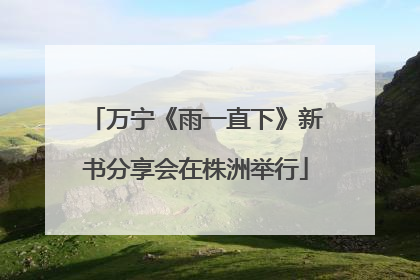 万宁《雨一直下》新书分享会在株洲举行