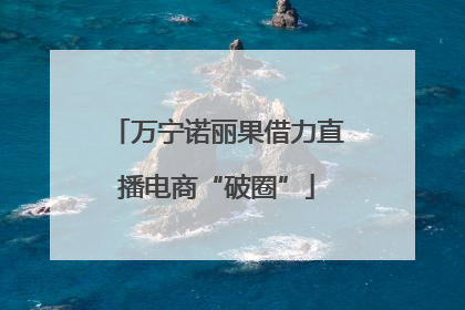 万宁诺丽果借力直播电商“破圈”
