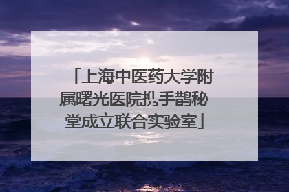 上海中医药大学附属曙光医院携手鹊秘堂成立联合实验室
