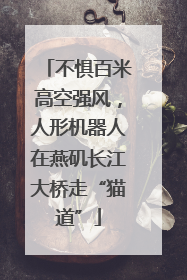 不惧百米高空强风，人形机器人在燕矶长江大桥走“猫道”