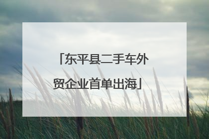 东平县二手车外贸企业首单出海