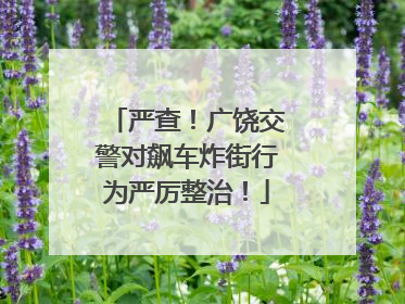 严查！广饶交警对飙车炸街行为严厉整治！