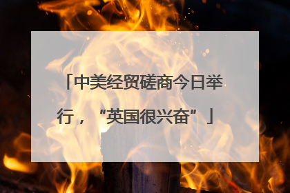 中美经贸磋商今日举行，“英国很兴奋”