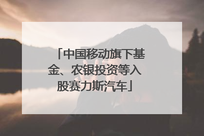 中国移动旗下基金、农银投资等入股赛力斯汽车