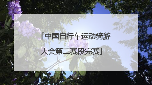中国自行车运动骑游大会第二赛段完赛