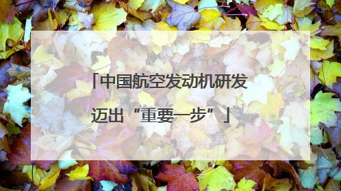 中国航空发动机研发迈出“重要一步”