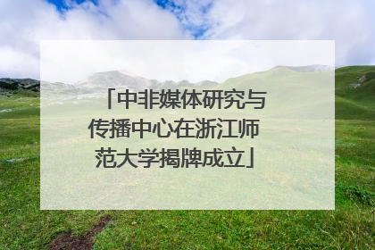 中非媒体研究与传播中心在浙江师范大学揭牌成立