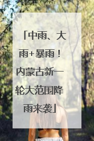 中雨、大雨+暴雨！内蒙古新一轮大范围降雨来袭