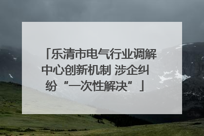 乐清市电气行业调解中心创新机制 涉企纠纷“一次性解决”