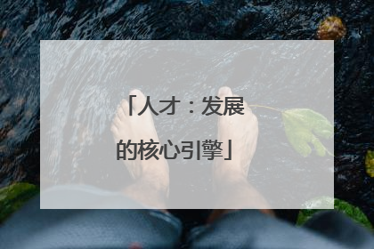 人才：发展的核心引擎