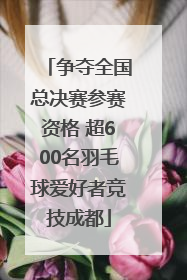 争夺全国总决赛参赛资格 超600名羽毛球爱好者竞技成都