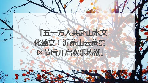 五一万人共赴山水文化盛宴！沂蒙山云蒙景区节后开启欢乐热潮