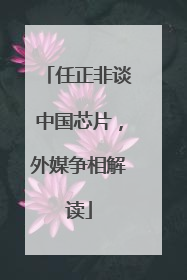 任正非谈中国芯片，外媒争相解读