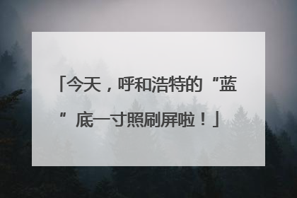 今天，呼和浩特的“蓝”底一寸照刷屏啦！